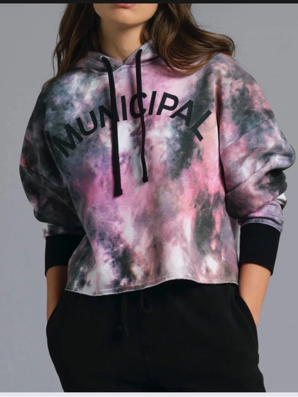 Municipal cropped hoodie